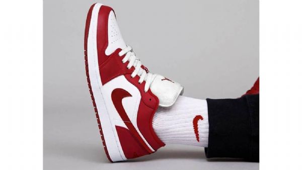 Nike Air Jordan 1 Low Tops Sko Til Mænd Rød