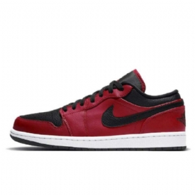 Nike Air Jordan 1 Low Tops Sko Til Mænd Rød Sort