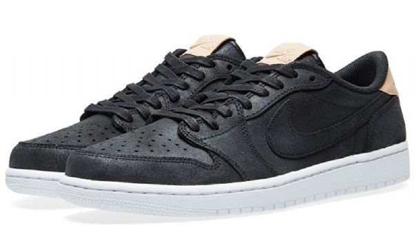 Nike Air Jordan 1 Low Tops Sko Til Mænd Sort