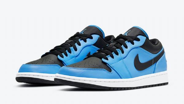 Nike Air Jordan 1 Low Tops Sko Til Mænd Sort Blå