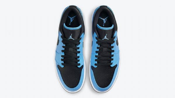 Nike Air Jordan 1 Low Tops Sko Til Mænd Sort Blå