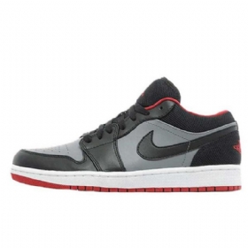 Nike Air Jordan 1 Low Tops Sko Til Mænd Sort Grå