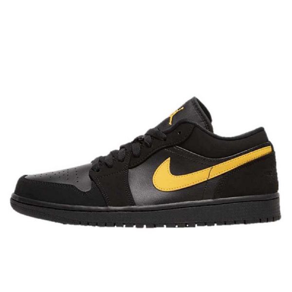 Nike Air Jordan 1 Low Tops Sko Til Mænd Sort Gul