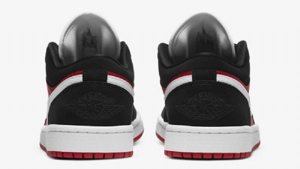 Nike Air Jordan 1 Low Tops Sko Til Mænd Sort Hvid Rød
