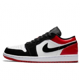Nike Air Jordan 1 Low Tops Sko Til Mænd Sort Rød