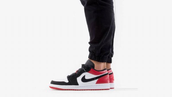 Nike Air Jordan 1 Low Tops Sko Til Mænd Sort Rød