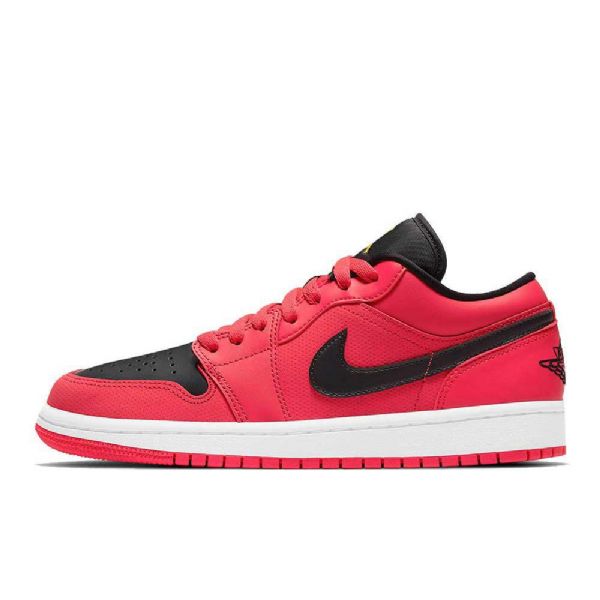 Nike Air Jordan 1 Low Tops Sko Til Mænd Sort Rød Gul
