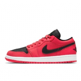 Nike Air Jordan 1 Low Tops Sko Til Mænd Sort Rød Gul