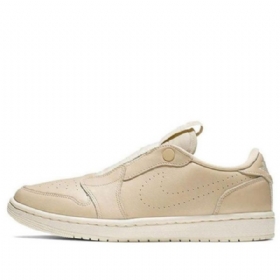 Nike Air Jordan 1 Low Tops Slip-on Retro Basketball Sko Til Kvinder Khaki
