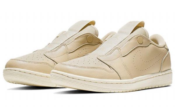 Nike Air Jordan 1 Low Tops Slip-on Retro Basketball Sko Til Kvinder Khaki