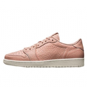 Nike Air Jordan 1 Low Tops Swooshless Sko Til Mænd Lyserød
