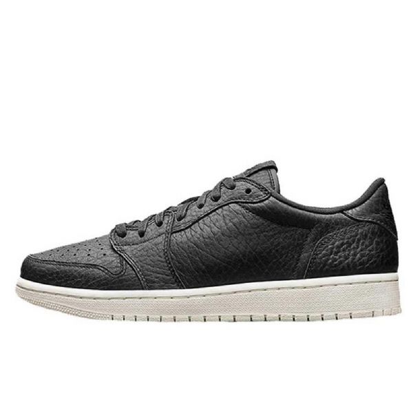 Nike Air Jordan 1 Low Tops Swooshless Sko Til Mænd Sort