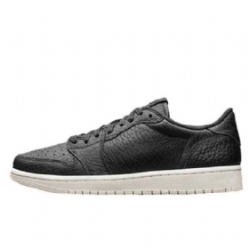 Nike Air Jordan 1 Low Tops Swooshless Sko Til Mænd Sort
