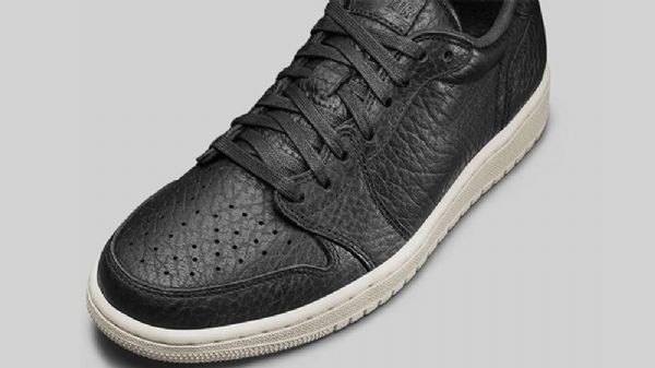 Nike Air Jordan 1 Low Tops Swooshless Sko Til Mænd Sort