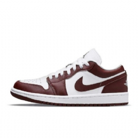 Nike Air Jordan 1 Low Tops Team Sko Til Damer Rød Hvid