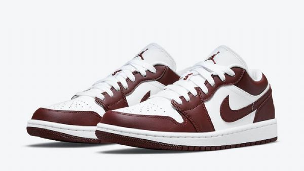 Nike Air Jordan 1 Low Tops Team Sko Til Damer Rød Hvid