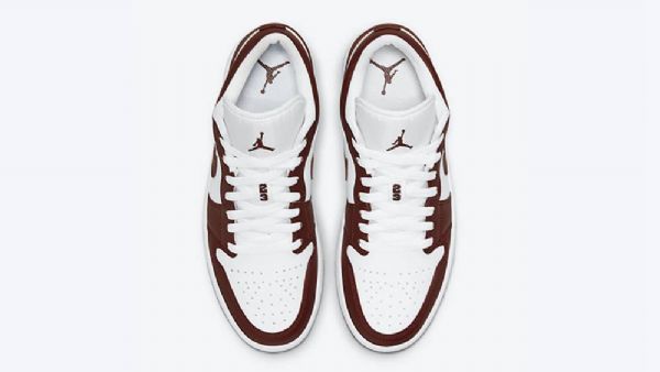 Nike Air Jordan 1 Low Tops Team Sko Til Damer Rød Hvid