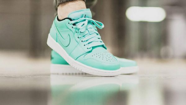Nike Air Jordan 1 Low Tops Tiffany Sko Til Mænd Turkis