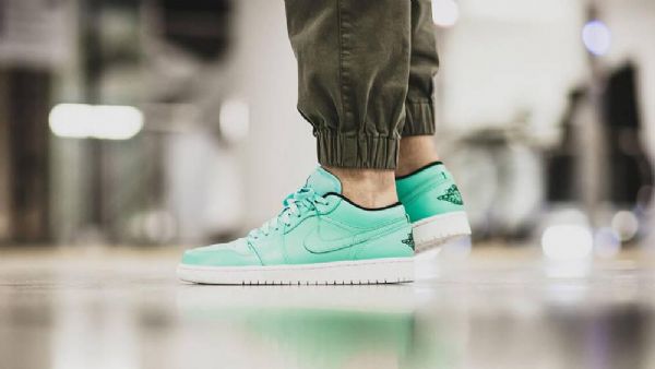 Nike Air Jordan 1 Low Tops Tiffany Sko Til Mænd Turkis