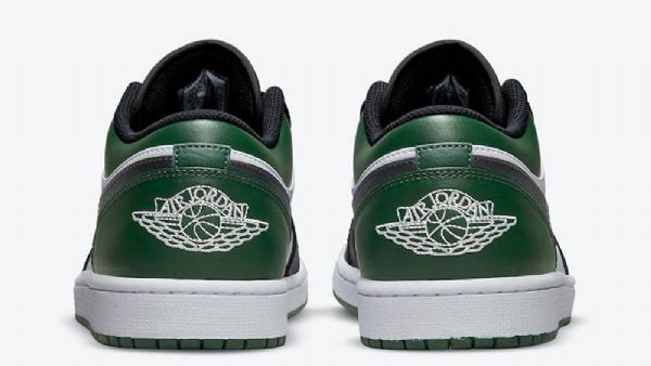 Nike Air Jordan 1 Low Tops Toe Sko Til Damer Grøn Sort Hvid