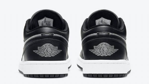 Nike Air Jordan 1 Low Tops Toe Sko Til Damer Sølv Sort