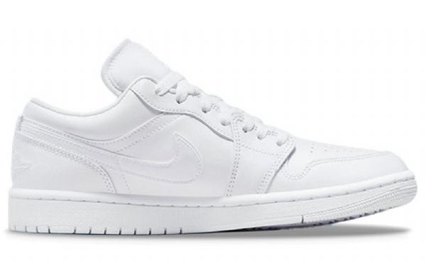 Nike Air Jordan 1 Low Tops Triple Retro Basketball Sko Til Damer Hvid