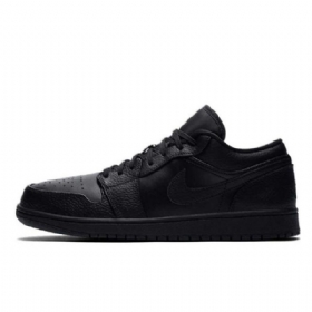 Nike Air Jordan 1 Low Tops Triple Sko Til Damer Sort