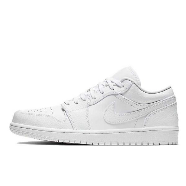 Nike Air Jordan 1 Low Tops Triple Sko Til Mænd Hvid