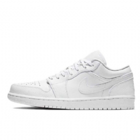 Nike Air Jordan 1 Low Tops Triple Sko Til Mænd Hvid