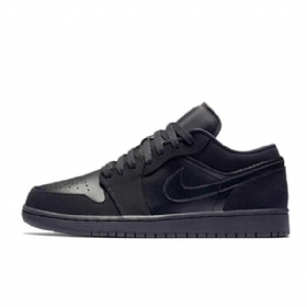 Nike Air Jordan 1 Low Tops Triple Sko Til Mænd Sort