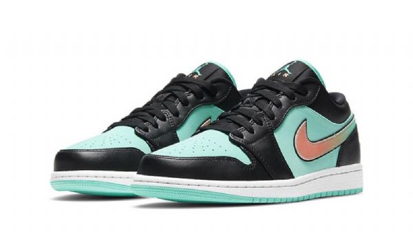 Nike Air Jordan 1 Low Tops Tropical Twist Sko Til Mænd Sort