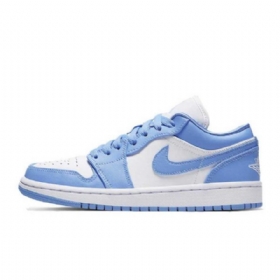 Nike Air Jordan 1 Low Tops Unc Sko Til Mænd Blå