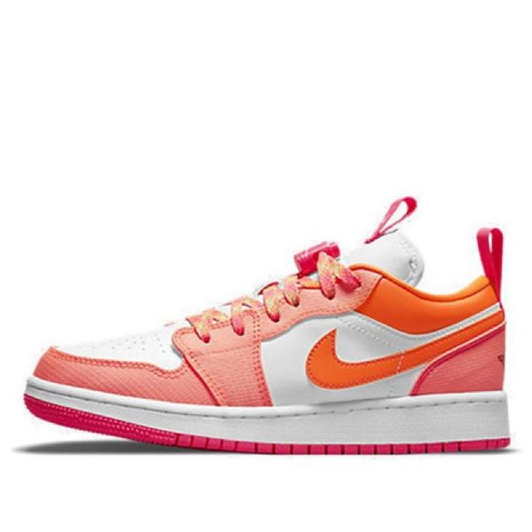 Nike Air Jordan 1 Low Tops Utility Gs Basketball Sko Til Mænd Coral Hvid