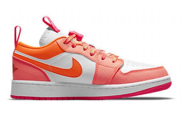 Nike Air Jordan 1 Low Tops Utility Gs Basketball Sko Til Mænd Coral Hvid