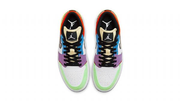Nike Air Jordan 1 Low Topsbulb Sko Til Kvinder Flerfarvet