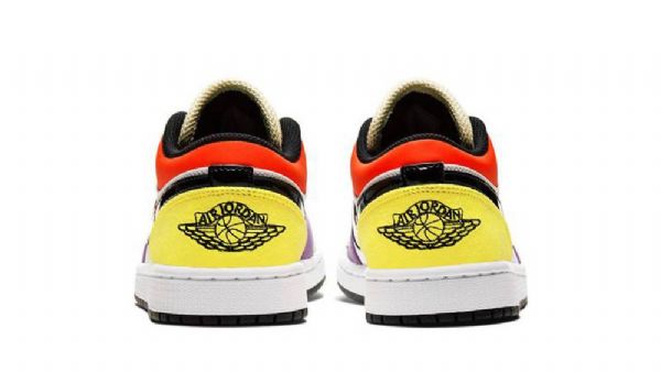 Nike Air Jordan 1 Low Topsbulb Sko Til Mænd Flerfarvet