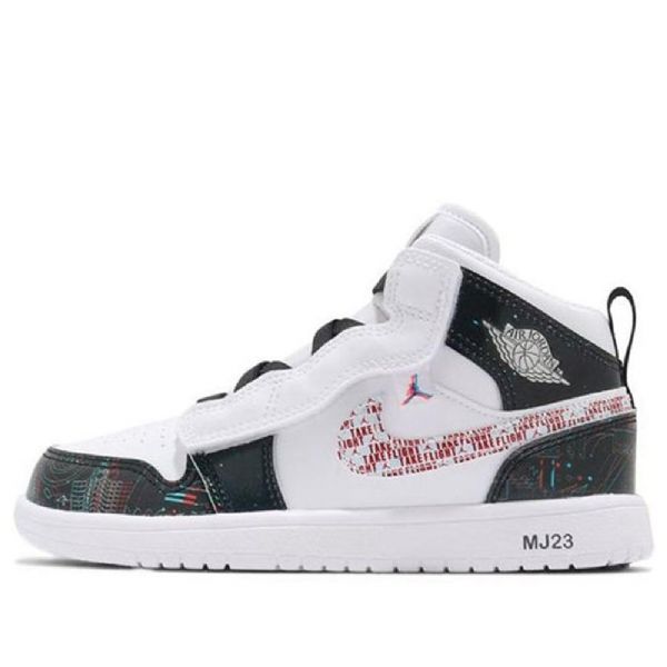 Nike Air Jordan 1 Mid Tops All Se Ps Retro Basketball Sko Til Mænd Hvid Sort