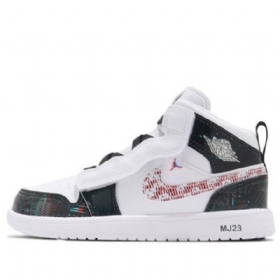 Nike Air Jordan 1 Mid Tops All Se Ps Retro Basketball Sko Til Mænd Hvid Sort