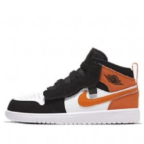 Nike Air Jordan 1 Mid Tops Alt (ps) Bp Sneakers Til Mænd Sort Orange