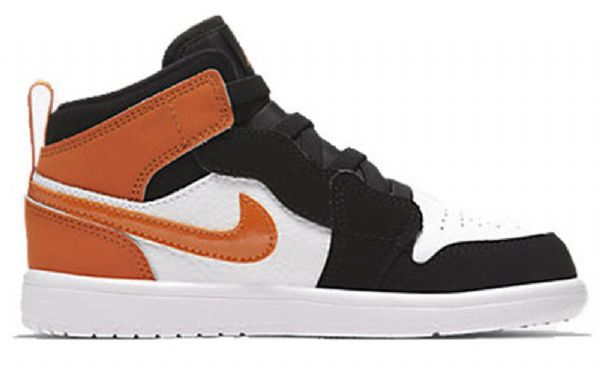 Nike Air Jordan 1 Mid Tops Alt (ps) Bp Sneakers Til Mænd Sort Orange