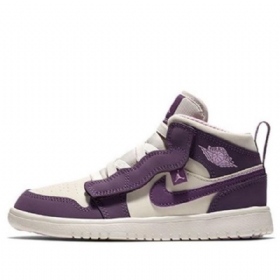 Nike Air Jordan 1 Mid Tops Alt Ps Retro Basketball Sko Til Børn Lilla