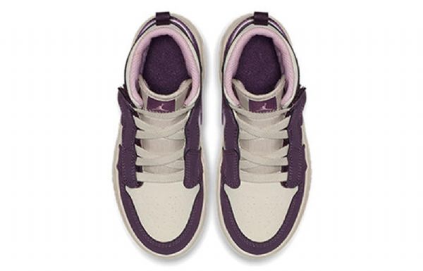 Nike Air Jordan 1 Mid Tops Alt Ps Retro Basketball Sko Til Børn Lilla