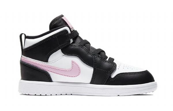 Nike Air Jordan 1 Mid Tops Alt Ps Retro Basketball Sko Til Mænd Hvid Lys Lyserød