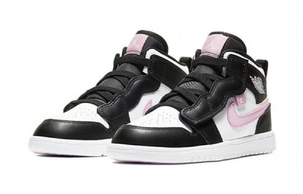 Nike Air Jordan 1 Mid Tops Alt Ps Retro Basketball Sko Til Mænd Hvid Lys Lyserød