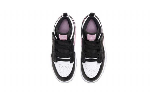 Nike Air Jordan 1 Mid Tops Alt Ps Retro Basketball Sko Til Mænd Hvid Lys Lyserød