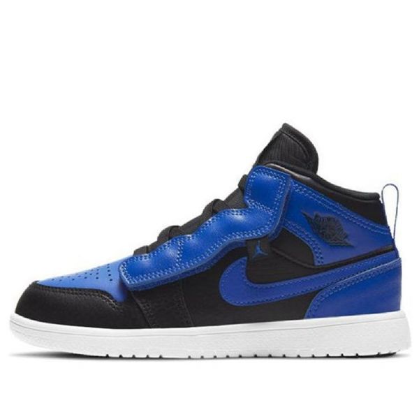 Nike Air Jordan 1 Mid Tops Alt Ps Retro Basketball Sko Til Mænd Sort Blå
