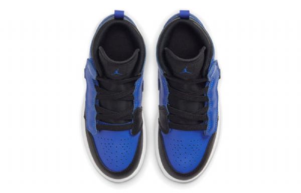 Nike Air Jordan 1 Mid Tops Alt Ps Retro Basketball Sko Til Mænd Sort Blå