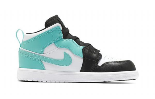 Nike Air Jordan 1 Mid Tops Alt Ps Retro Basketball Sko Til Mænd Sort Turkis