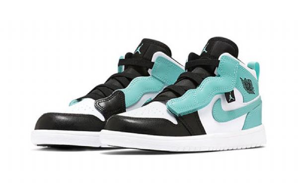 Nike Air Jordan 1 Mid Tops Alt Ps Retro Basketball Sko Til Mænd Sort Turkis