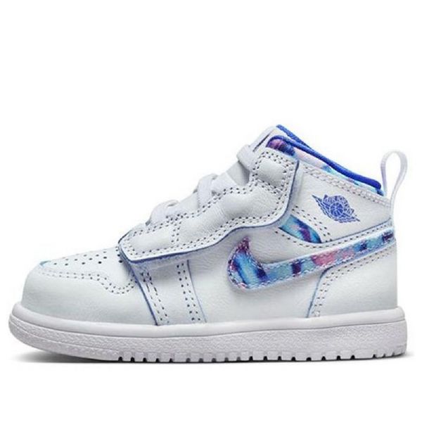 Nike Air Jordan 1 Mid Tops Alt Se Gc Td Sko Til Børn Hvid Blå